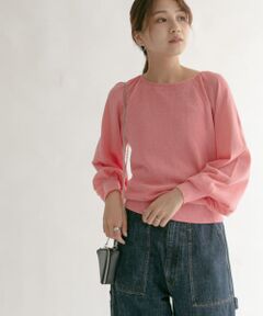 BACKオープンボリュームスリーブニット