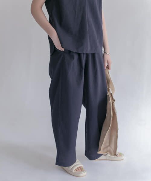 ＊＊KBF / ケービーエフ その他パンツ | リネンMIXリラックスパンツ（NAVY）