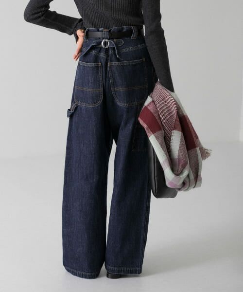 ＊＊KBF / ケービーエフ デニムパンツ | ボーイッシュペインターデニム（NAVY）