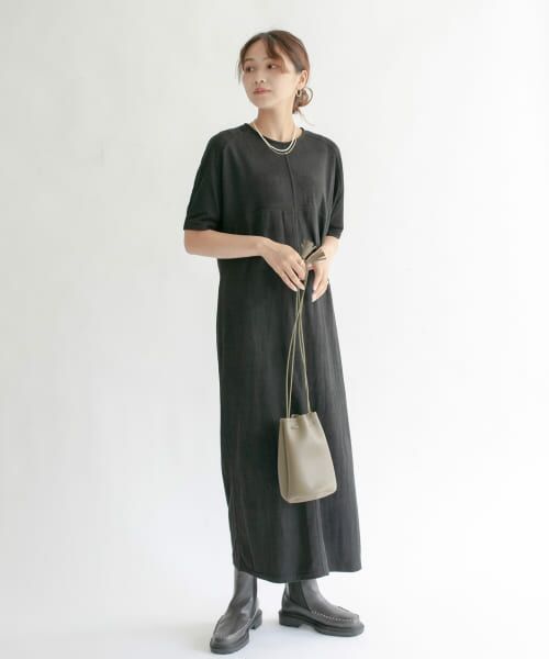 ＊＊KBF / ケービーエフ ワンピース | スエードロングワンピース（BLACK）