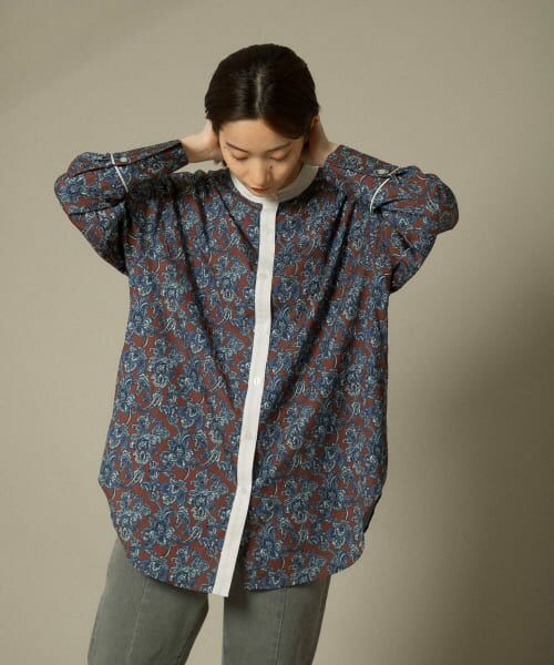 ＊＊KBF / ケービーエフ シャツ・ブラウス | 『WEB/一部店舗限定』バイカラーペイズリーシャツ（BROWN）