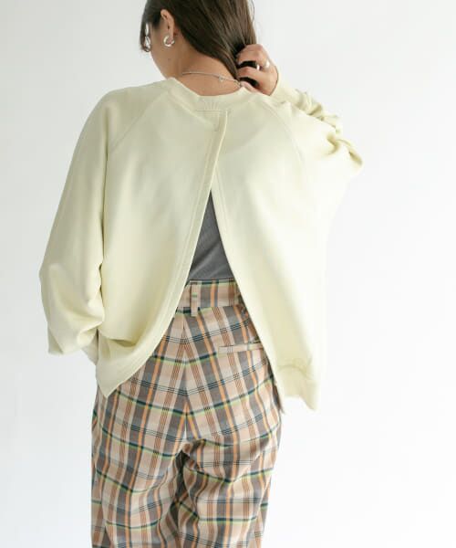 ＊＊KBF / ケービーエフ スウェット | バックオープンフィラメントスウェット（L.YELLOW）