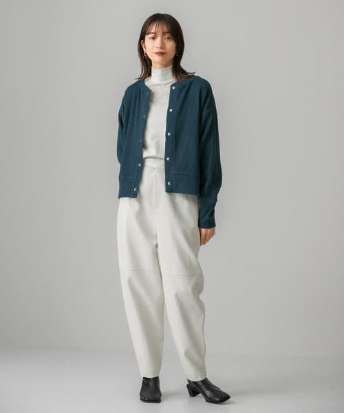 ケービーエフ KBF リングドットリブカーディガン 羽織り アウター グリーン セール リングドットRIBカーディガン （カーディガン・ボレロ