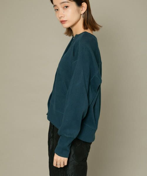 ケービーエフ KBF リングドットリブカーディガン 羽織り アウター グリーン セール リングドットRIBカーディガン （カーディガン・ボレロ