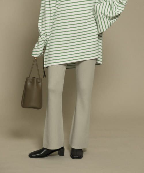 ＊＊KBF / ケービーエフ その他パンツ | フレアRIBニットパンツ（L.GRAY）