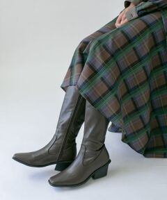 ウエスタンヒールロングブーツ