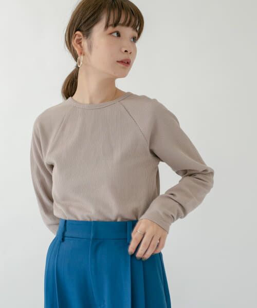 ＊＊KBF / ケービーエフ Tシャツ | ラグランラインオープンカットソー（MOCHA）