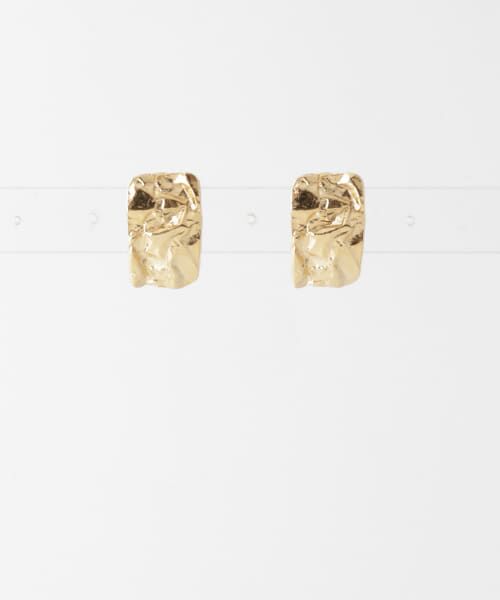 ＊＊KBF / ケービーエフ ピアス・イヤリング | クラッシュメタルプレートイヤリング（GOLD）