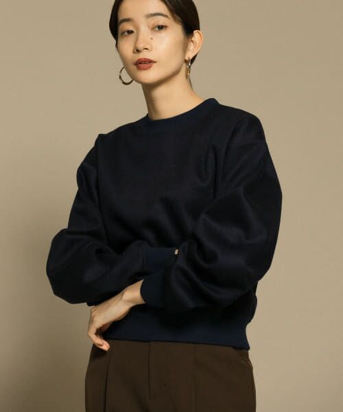 ＊＊KBF / ケービーエフ スウェット | ライトウールコンパクトスウェット（NAVY）