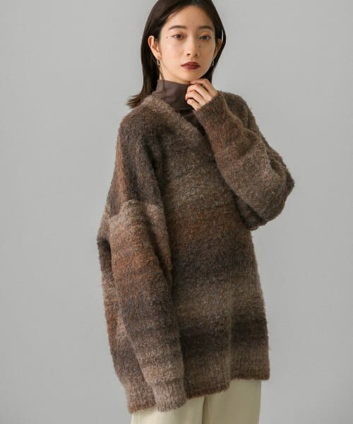 ＊＊KBF / ケービーエフ ニット・セーター | グラデーションワイドニット（BROWN）