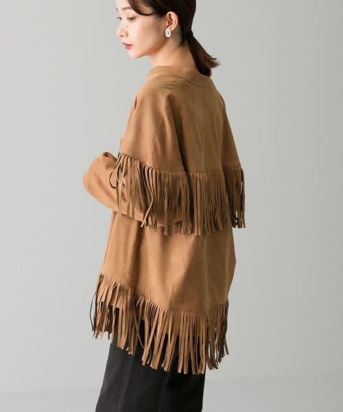 FUMIKAUCHIDA スエードフリンジビブ FUMIKAUCHIDA スエードフリンジビブ - メルカリ