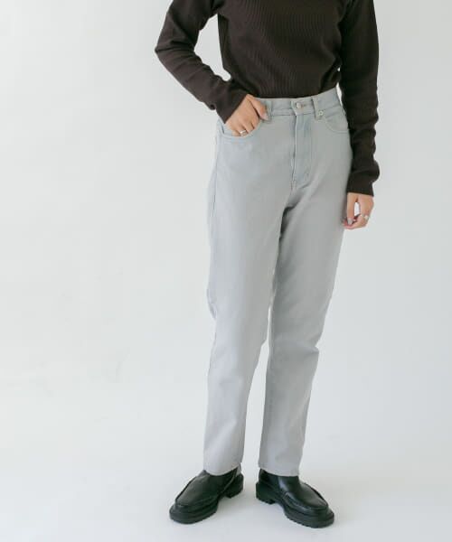 ＊＊KBF / ケービーエフ デニムパンツ | ハイウエストオーバーダイデニム（BLUE BEIGE）