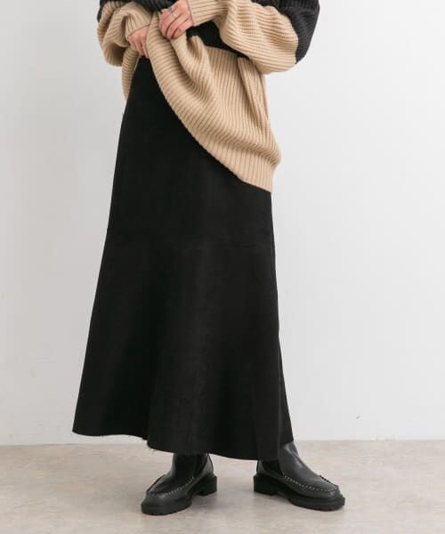 ＊＊KBF / ケービーエフ スカート | カットオフ切替ロングスカート（BLACK）