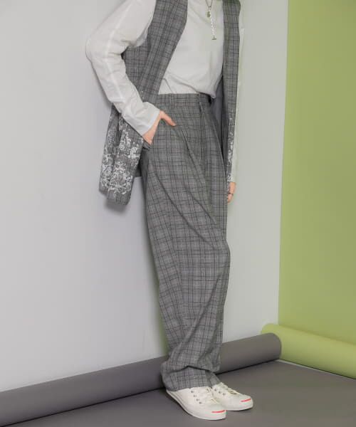 セール】 センタープレスWIDEチェックパンツ （その他パンツ