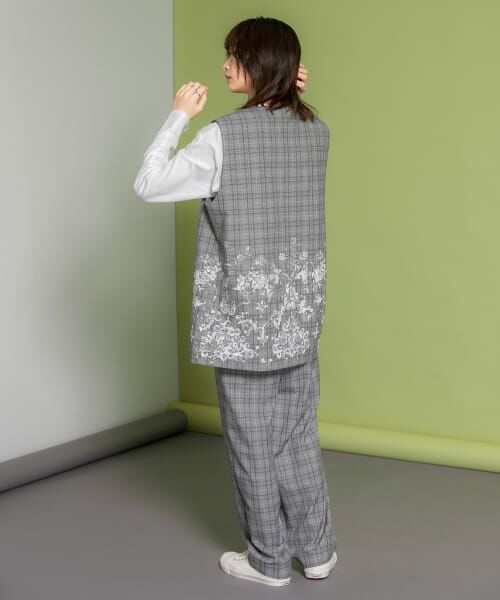 JNBY センタープレス チェックパンツ センタープレスチェックフレアパンツ[品番：PNYW0004750