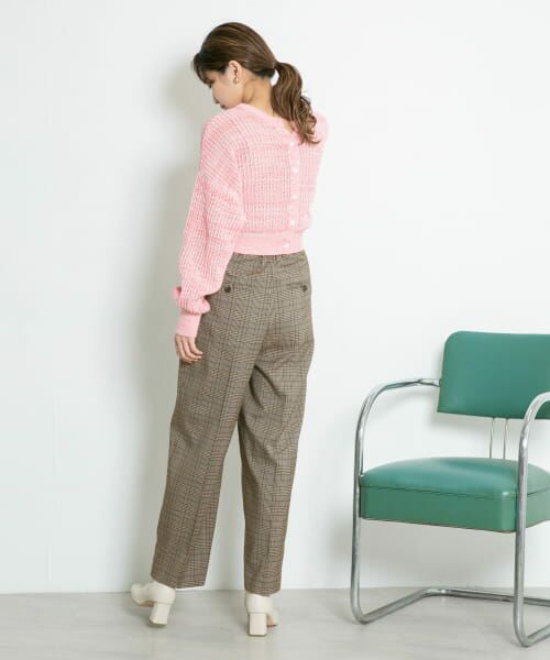 JNBY センタープレス チェックパンツ KBF パンツ センタープレスWIDEチェックパンツ レディース