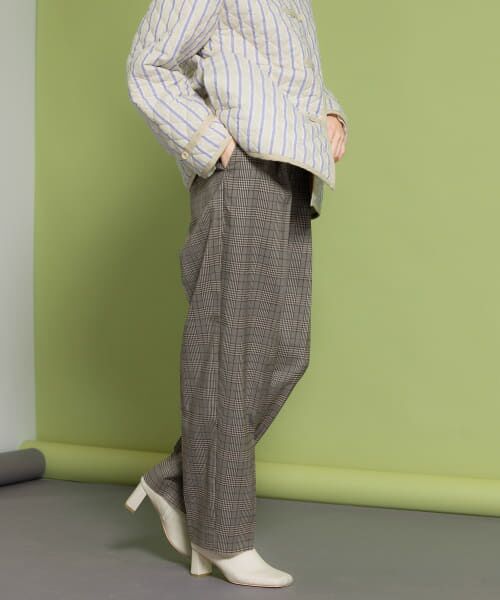 JNBY センタープレス チェックパンツ センタープレスチェックフレアパンツ[品番：PNYW0004750