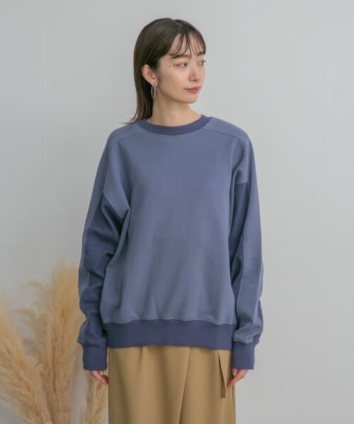 HYKE バイカラースウェット 中古・古着通販】HYKE (ハイク) バイカラースウェット グレー