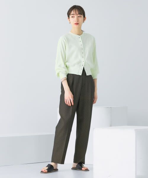 FENDI　ジャガード　ワイドパンツ　2019年 センタープレス　ブルーグレー センタープレス超ワイドパンツ［Soiunique］ 通販【ニッセン】