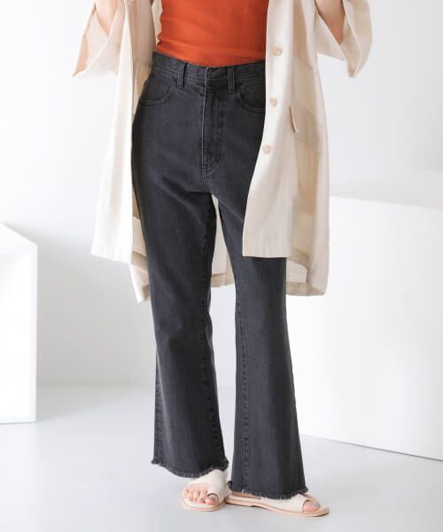＊＊KBF / ケービーエフ デニムパンツ | フィットセミフレアデニム（BLACK）