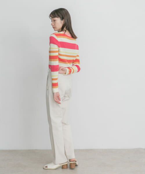 ボーダーニットF ストラップベルトオフショルボーダーニット – WEGO ONLINE STORE