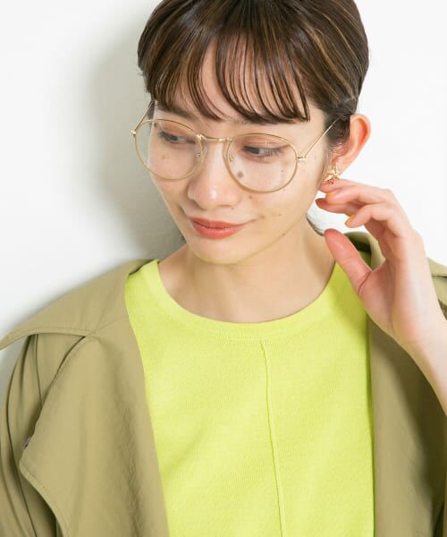 ＊＊KBF / ケービーエフ サングラス・メガネ | オーバルフレームメガネ（BEIGE）