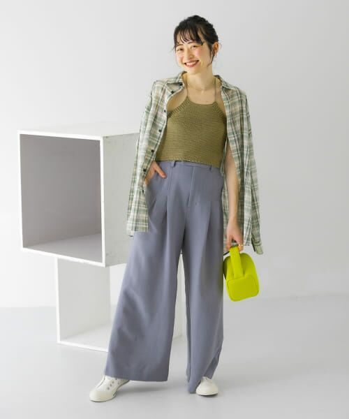 【ほぼ新品】KBF　ワイドパンツ セール】ダブルタックワイドパンツ（その他パンツ）｜KBF