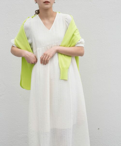 ＊＊KBF / ケービーエフ ワンピース | バックリボンパフスリーブワンピース（IVORY）