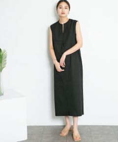 キーネックIラインワンピース