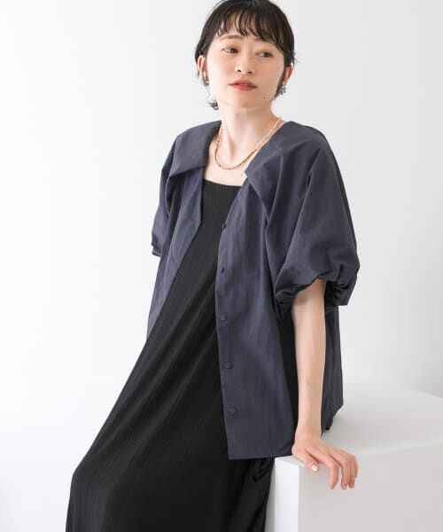 ＊＊KBF / ケービーエフ シャツ・ブラウス | ボリュームバルーンスリーブブラウス（CHARCOAL）