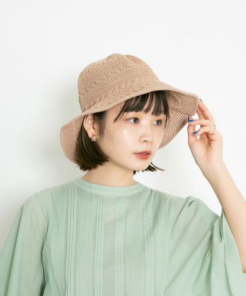 ＊＊KBF / ケービーエフ ハット | ワイヤーブリムチューリップHAT（BEIGE）