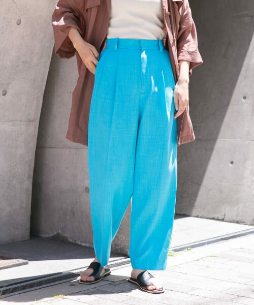 ＊＊KBF / ケービーエフ その他パンツ | センタープレスWIDEスラックス（PEACOCK）