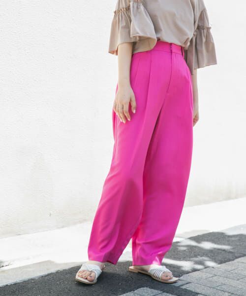 ＊＊KBF / ケービーエフ その他パンツ | センタープレスWIDEスラックス（PINK）