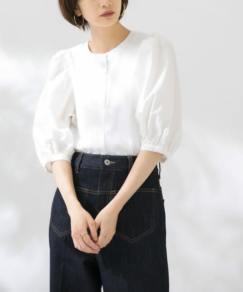 ＊＊KBF / ケービーエフ Tシャツ | リングドットドッキングカットソー（OFF）