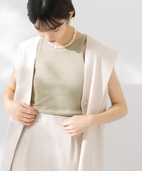 ＊＊KBF / ケービーエフ タンクトップ | アメリカンスリーブリブタンクトップ（KHAKI）