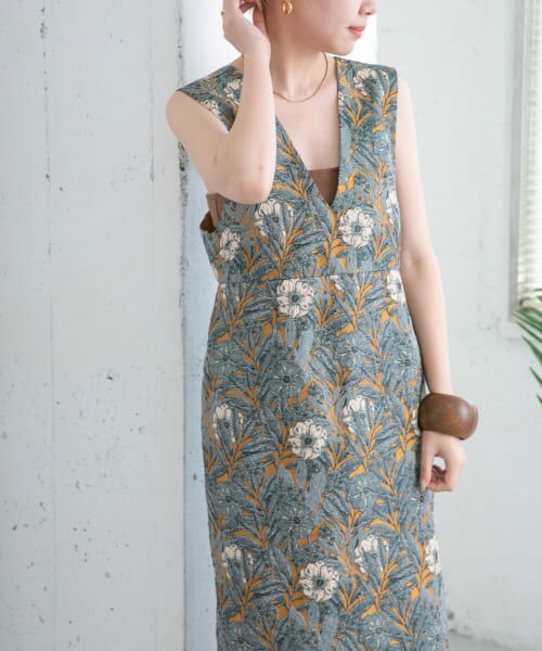 ＊＊KBF / ケービーエフ ワンピース | ジャガードIラインワンピース（UMBER）