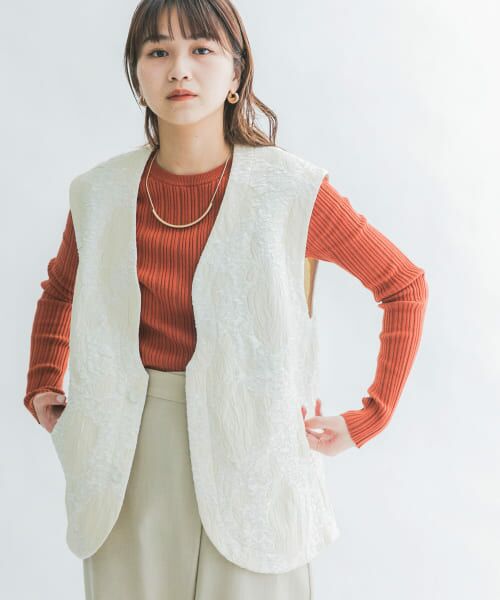 blank ジャガードベスト ツイードジャガードベスト｜BIGI online store - ビギ