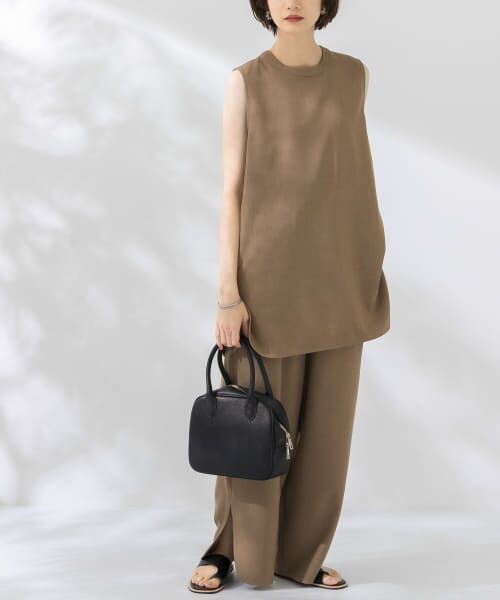 ＊＊KBF / ケービーエフ サロペット・オールインワン | 『WEB/一部店舗限定』スリットセットアップ（BROWN）