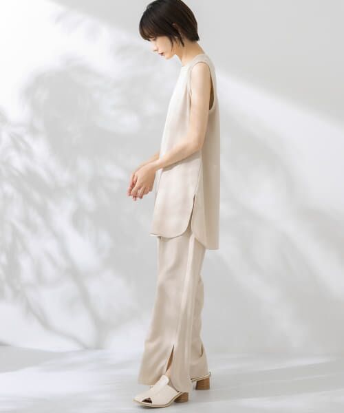 ＊＊KBF / ケービーエフ サロペット・オールインワン | 『WEB/一部店舗限定』スリットセットアップ（L.BEIGE）