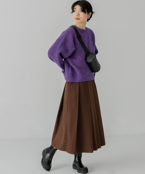 ＊＊KBF / ケービーエフ ワンピース | BIGプリーツジャンパースカート（CACAO）