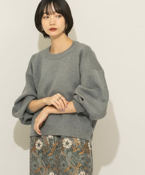 ＊＊KBF / ケービーエフ ニット・セーター | フラットパターンニット（TOP GRAY）