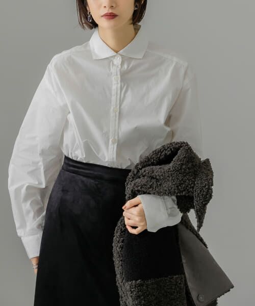 ＊＊KBF / ケービーエフ シャツ・ブラウス | 立体スリーブシャツ（WHITE）