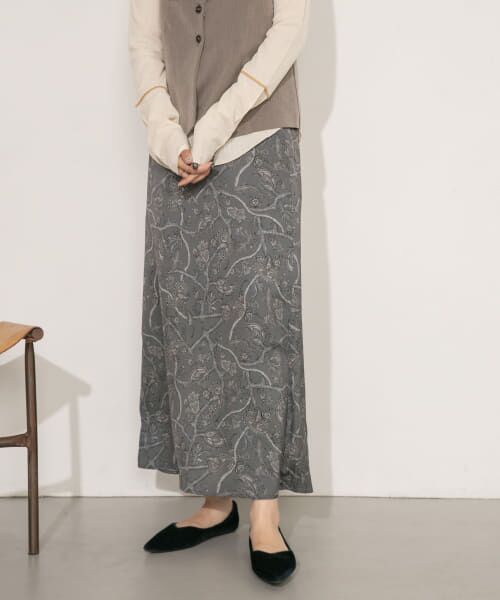 ＊＊KBF / ケービーエフ スカート | Aラインロングスカート（CHARCOAL）