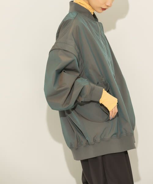 セール】 2WAYルーズMA-1ブルゾン （ミリタリージャケット