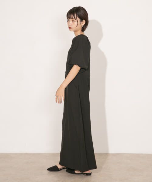 タグ付き新品 Acka エーシーケーエー ロングワンピース バルーンスリーブ 直営店販売 acka バルーンスリーブワンピース タグ付き