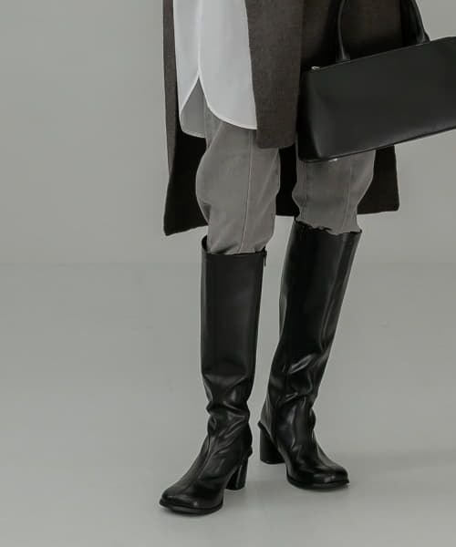 ＊＊KBF / ケービーエフ ブーツ（ショート丈） | フェイクレザーロングブーツ（BLACK）