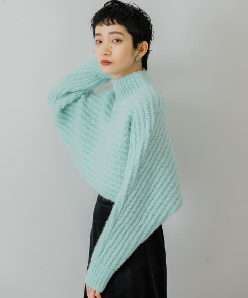 ＊＊KBF / ケービーエフ ニット・セーター | ハイネックショートニット（SAX）