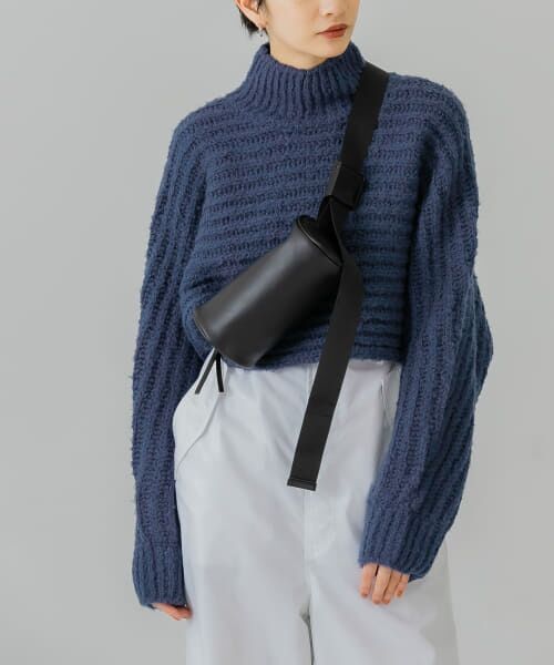 ＊＊KBF / ケービーエフ ニット・セーター | ハイネックショートニット（NAVY）