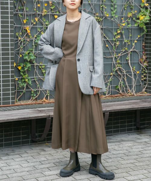 ＊＊KBF / ケービーエフ ワンピース | BACKオープンセパレートワンピース（BROWN）