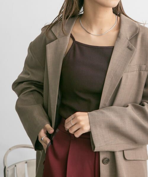 ＊＊KBF / ケービーエフ キャミソール・チューブトップ | カップ付きキャミソール（D.BROWN）